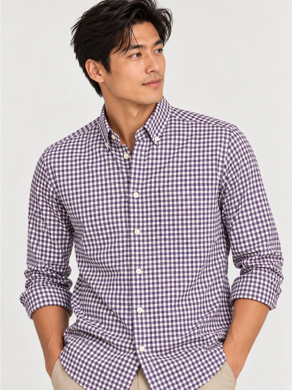 J.Crew XL Tailored Fit Washed Casual Gingham Shirt